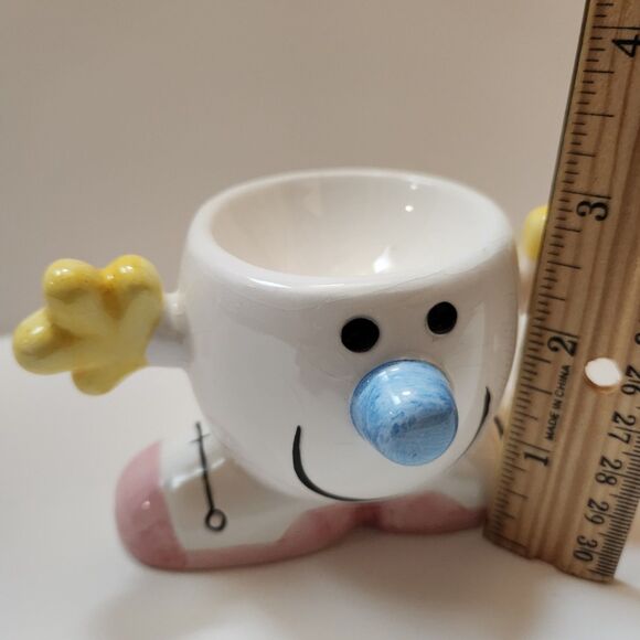 Egg Cup Smiley Face holder ceramic - Picture 8 of 9